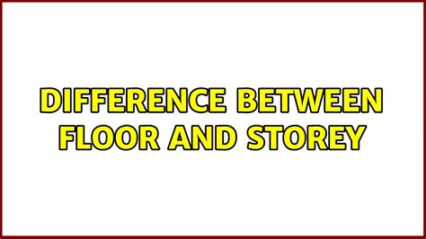 一層樓|[易混淆字] floor vs. story...